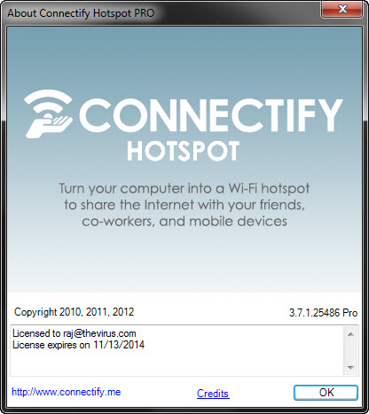 Connectify Hotspot Serial Key 3.7.1